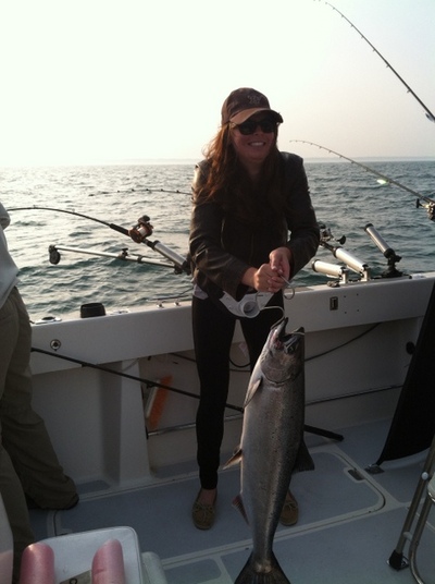 Chinook salmon too heavy to lift.