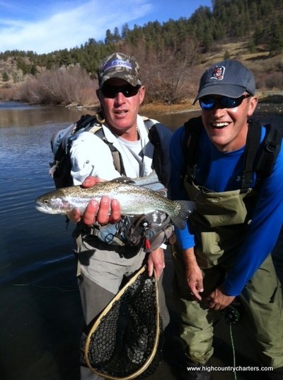Justin with his first trout on a dry Fly!