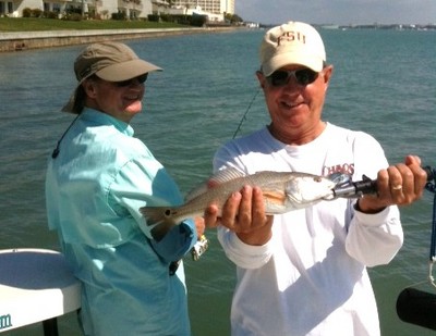 Small redfish caught by Mike