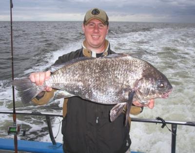Chris Bolinger, Broad Top, PA. 20lb. Drum caught on  clams