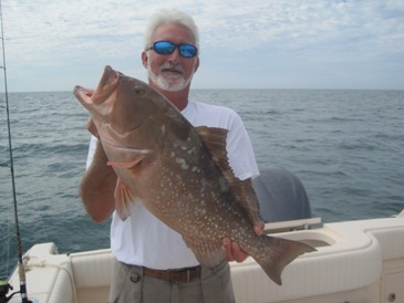 28-inch red grouper, one of five keepers that day