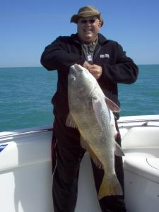 30+ lb. black drum (pegged the boga!)