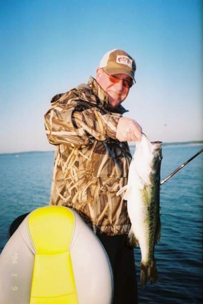 A nice 8.2 pound largemouth that his this happy customers Sinking Minnow, rigged weightless