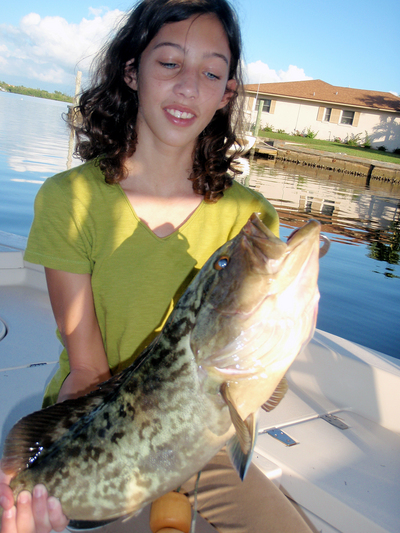 This gag grouper was caught in less than seven feet of water and went home for dinner