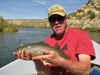 Tim F. with a bow on the lower Juan.