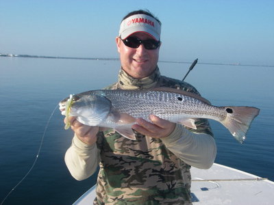 Redfish caught near an oyster bar