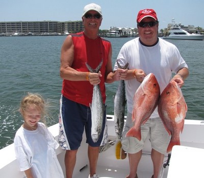 Red snapper & king mackerel caught on 6hr charter