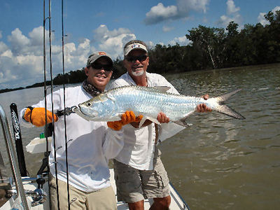 A nice winter tarpon caught near East Cape, FL
