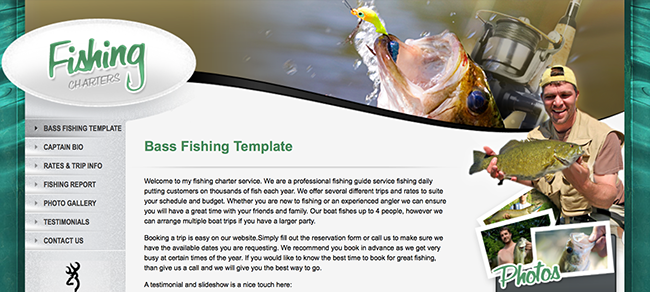 Bass Fishing Web Template